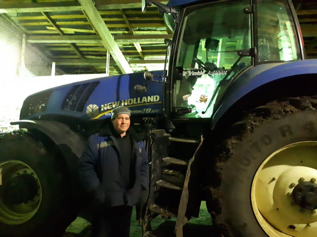 Установка Автопилота Trimble на предварительно подготовленный трактор с завода New Holland T8.330 в Республике Татарстан, Высокогорском районе.